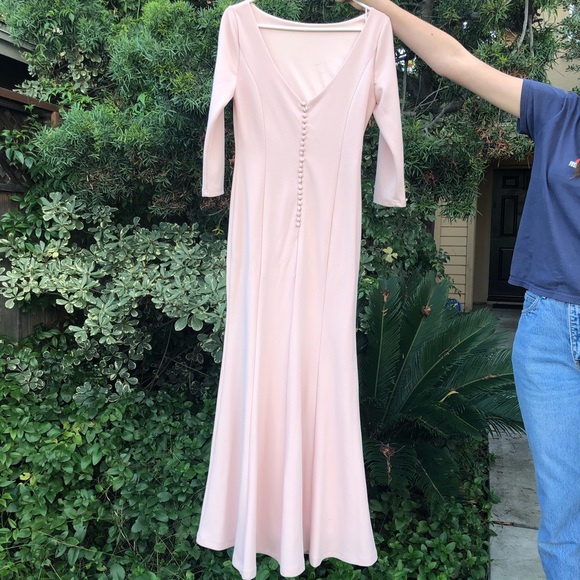 Long light pink formal dress - Picture 2 of 3